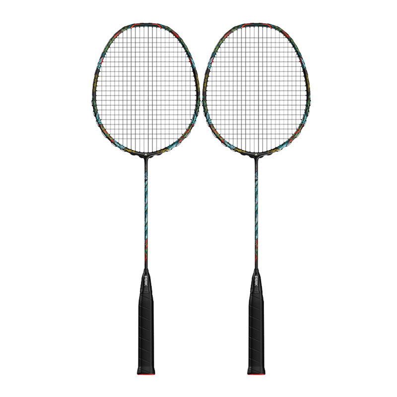 PEAK PEAK x LINGYUNXILIE Full Carbon Badminton Rackets Upper Class 675MM Double Racket Set