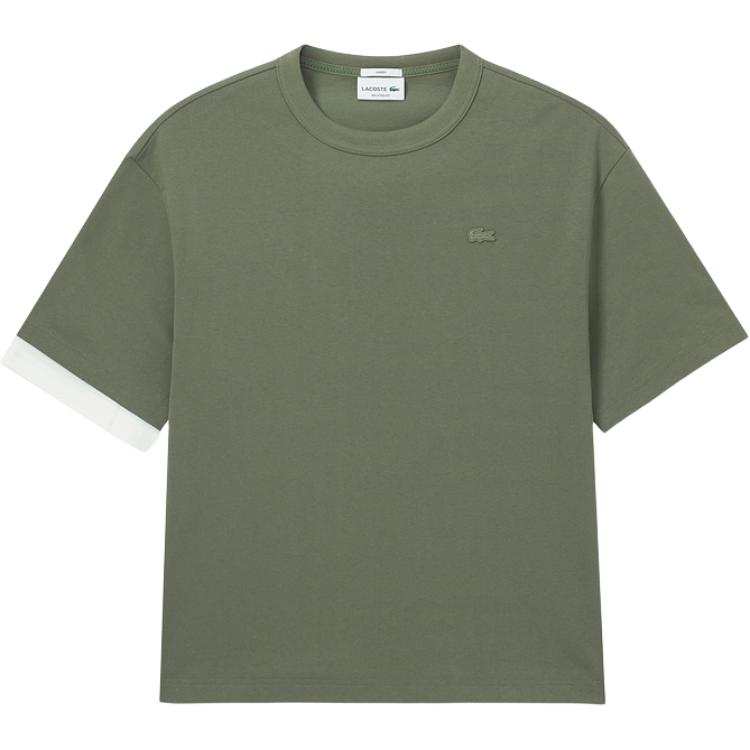 LACOSTE T Shirt Unisex Army Green