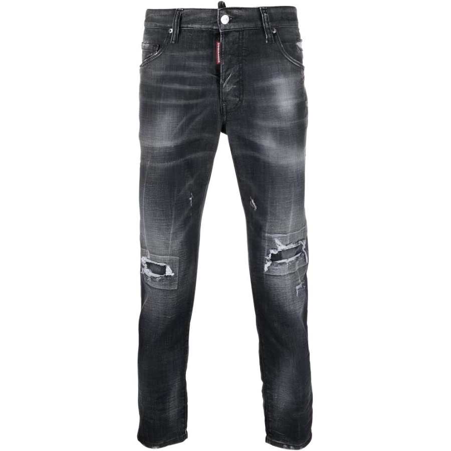 DSQUARED 2 DSQUARED 2 Jeans Men's Black Moderate Straight Fit Pants