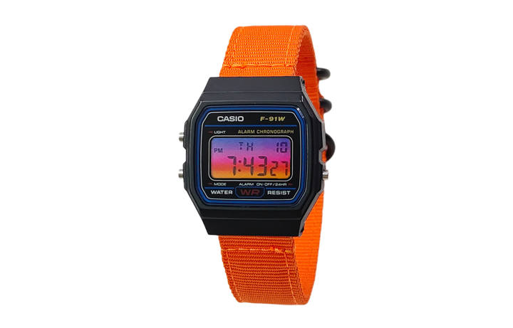 CASIO CASIO Custom Collection Quartz Movement Nylon Strap Watch Men's Watches Black Dial