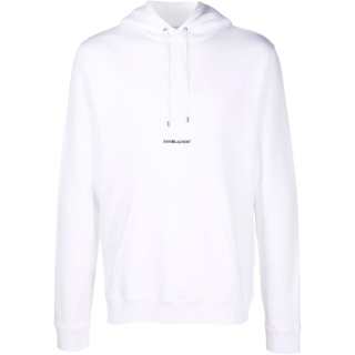 SAINT LAURENT Logo Printed Drawstring Hoodie