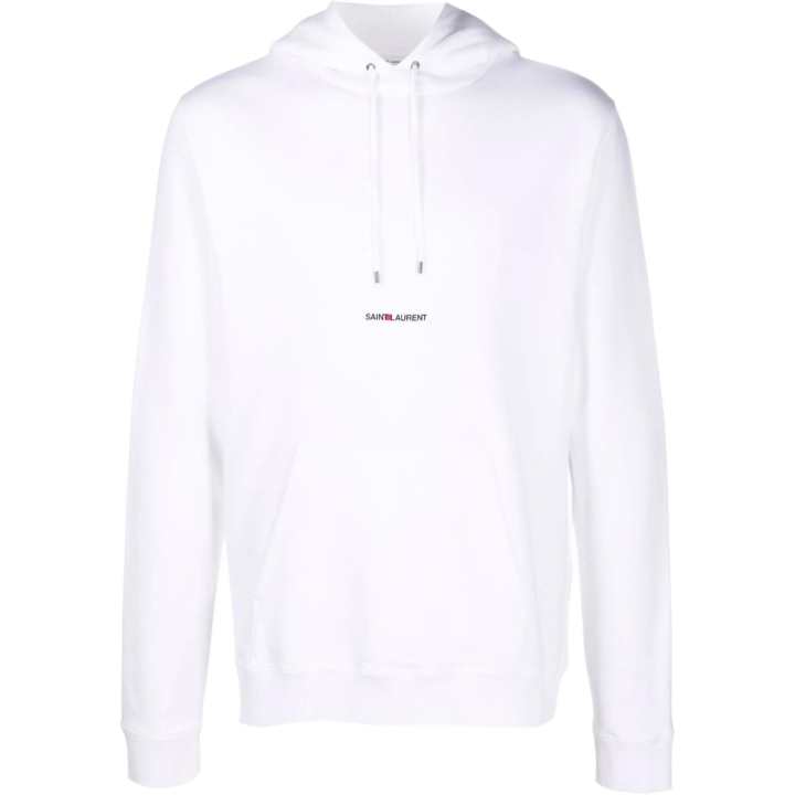 SAINT LAURENT SAINT LAURENT Logo Printed Drawstring Hoodie