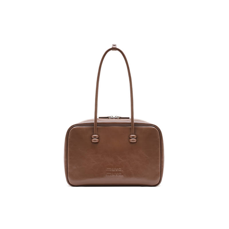 MUVA Cow Leather Boston Shoulder Bag Large Women's Multicolor