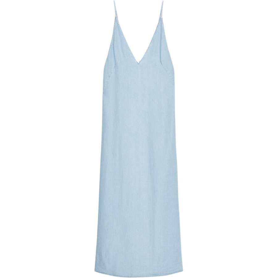 ZARA Slip Dresses Women's Light Blue V Neck Moderate