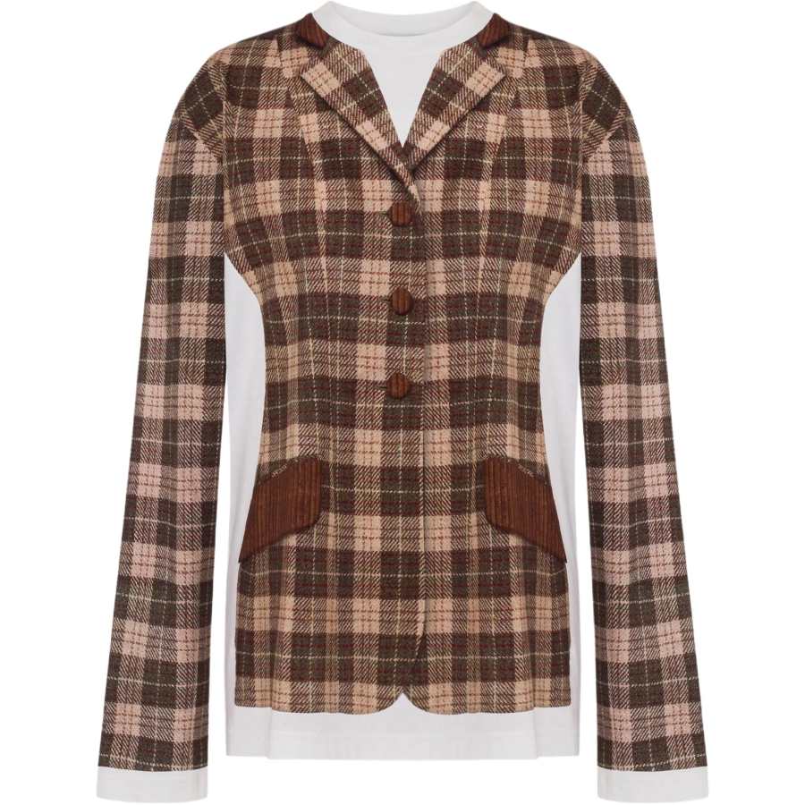 Moschino checked cotton T-shirt