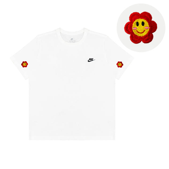 Nike Nike Swoosh T Shirts Unisex White Crew Neck Moderate Straight Fit