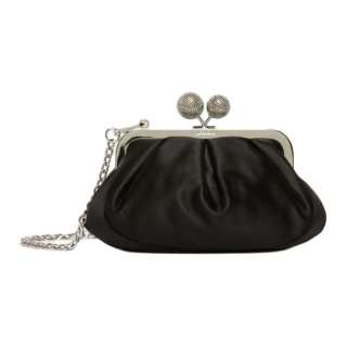 WEEKEND MaxMara Cotton Clutch Shoulder Bag Small Women's Black