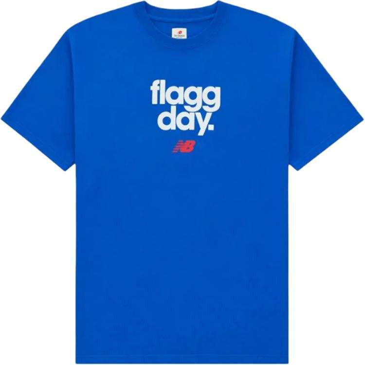 New Balance New Balance T Shirts Unisex Blue Crew Neck Moderate Straight Fit