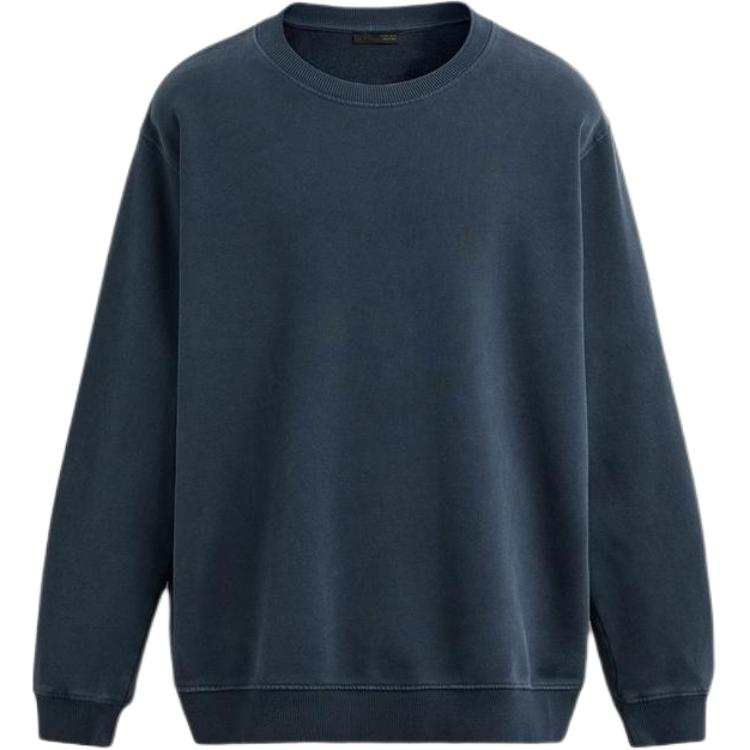 ZARA Sweatshirts Men's Blue Crew Neck Moderate