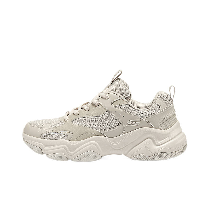 Skechers DLITES Breathable Lightweight Height Increasing Low top Chunky Sneakers Men's Taupe