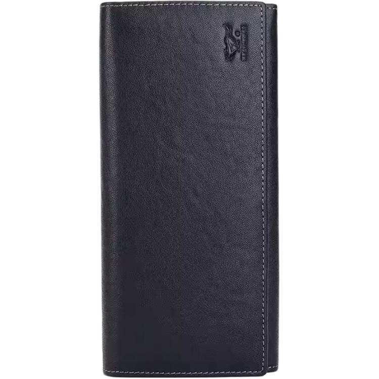 SEPTWOLVES SEPTWOLVES Top Grain Cow Leather Wallet Men's Black
