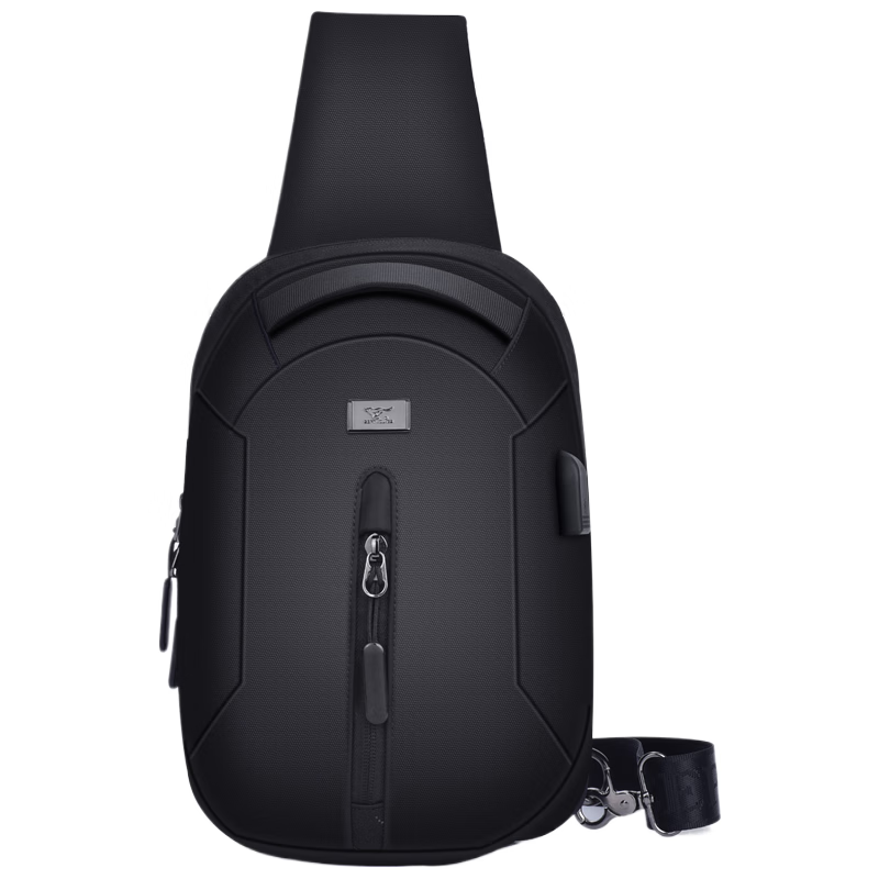 SEPTWOLVES SEPTWOLVES Oxford Sling Bag Men's Black