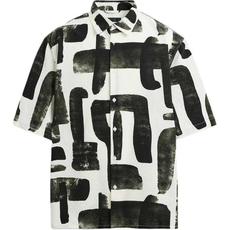 ZARA ZARA Shirts Men's Print Lapel Moderate