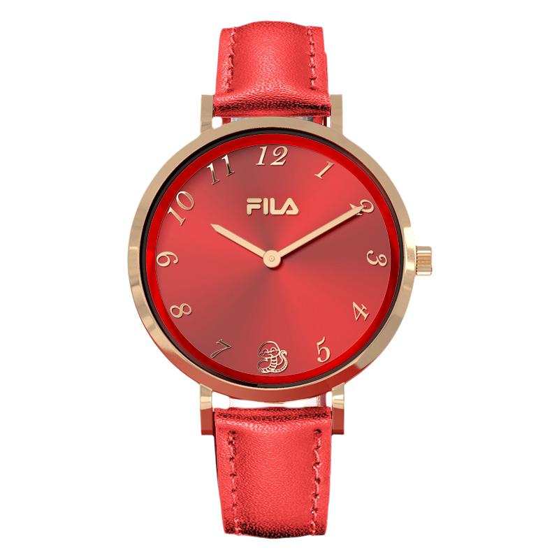 FILA Elegant Collection Wrist Watches Quartz Movement Red Watch Dial Women's Watch Lucky Red