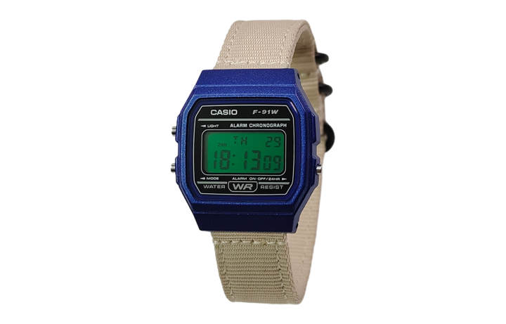 CASIO CASIO Custom Collection Quartz Movement Nylon Strap Watch Unisex Black Dial
