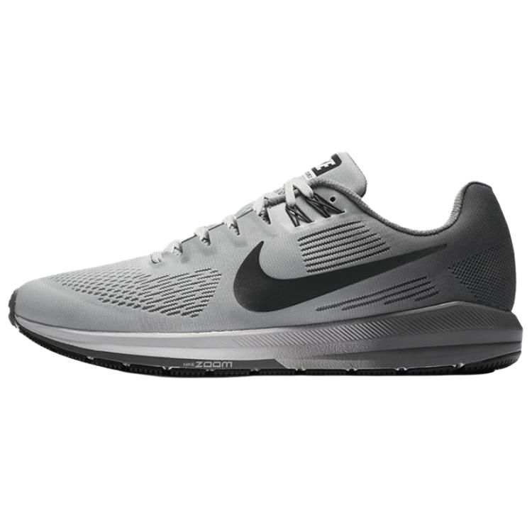Nike Nike Zoom Structure 21 Abrasion Resistant Low top Casual Running Shoes Men's Gray