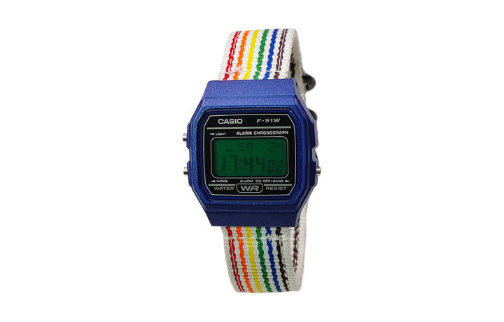 CASIO CASIO Custom Collection Quartz Movement Nylon Strap Watch Unisex Black Dial