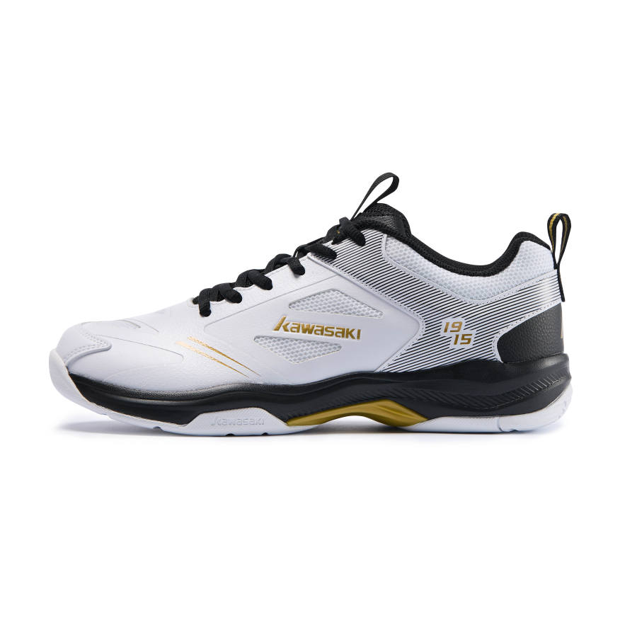 Kawasaki Badminton Shoes Unisex Low Top White Black