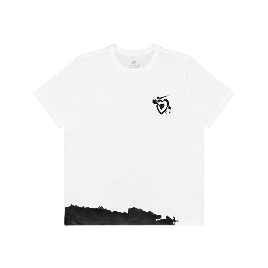 Nike Nike Dri Fit T Shirts Unisex White Crew Neck Moderate Straight Fit