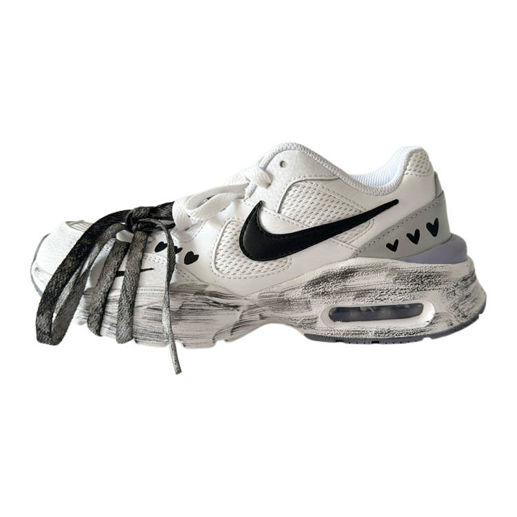 Nike Nike Air Max Fusion Cushioning Abrasion Resistant Cushioning, Wear Resistant Low top Running Shoes Women's Black White