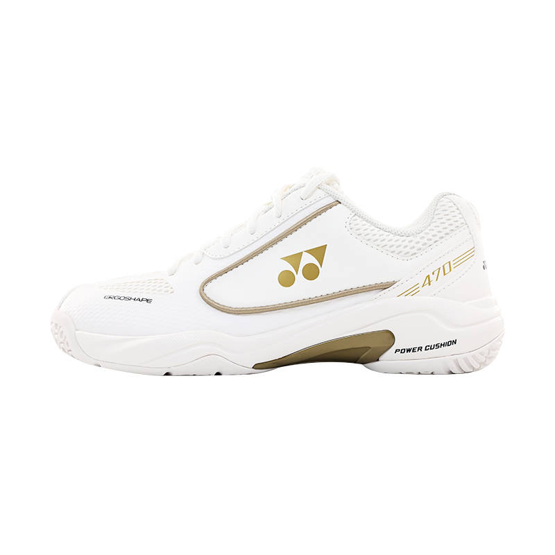 YONEX Power Cushion No Special Function Low top Badminton Shoes Unisex White Gold