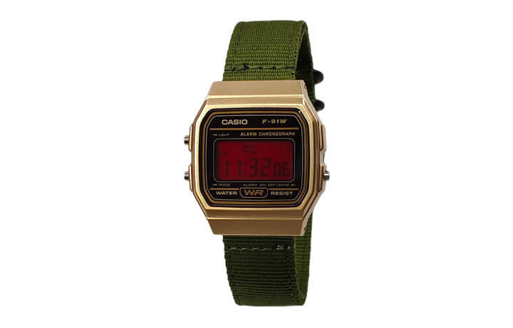 CASIO CASIO Custom Collection Quartz Movement Nylon Strap Watch Men's Watches Black Dial