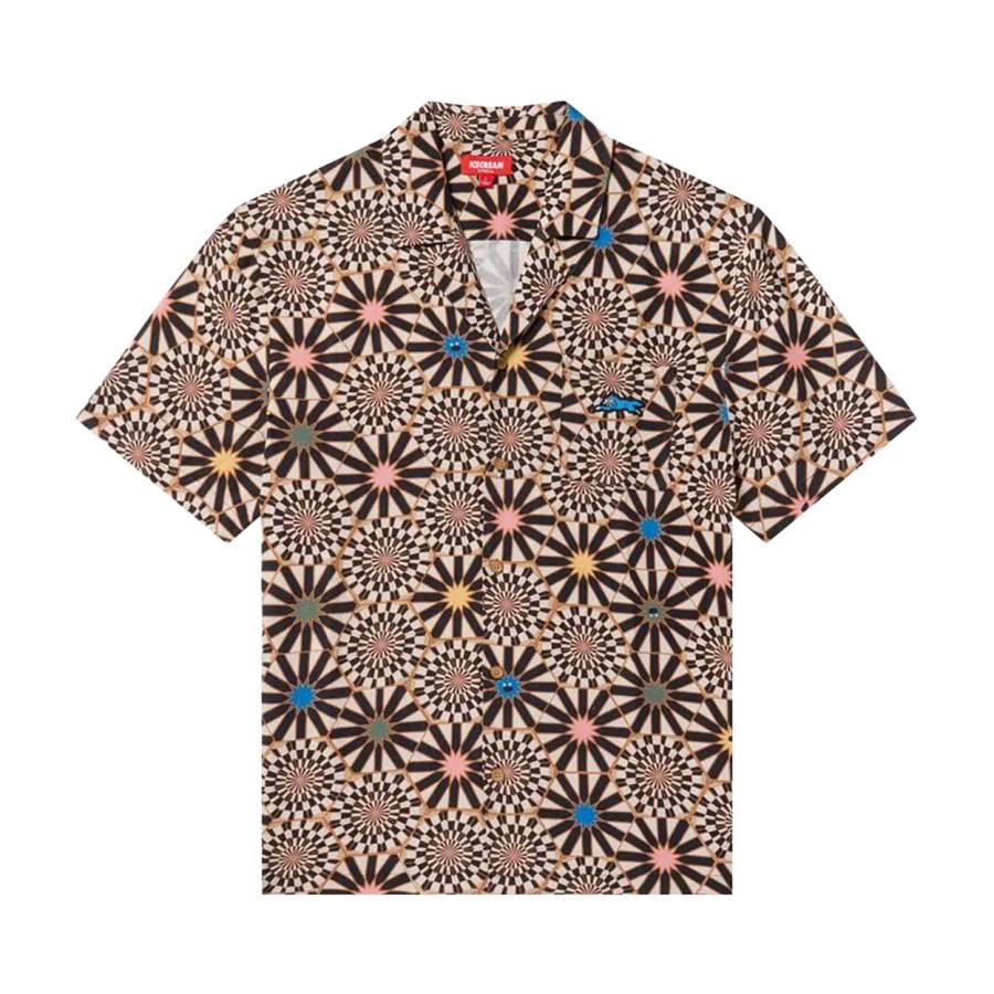 Ice Cream Shirts Unisex White Cuban Collar Moderate Hawaii