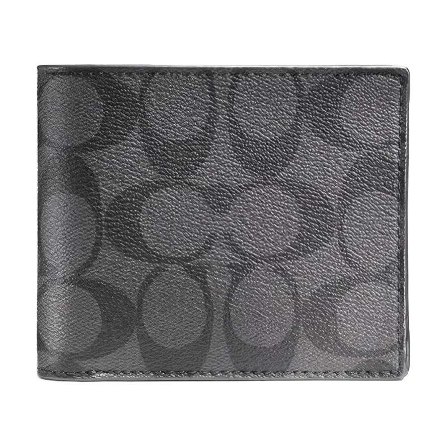 COACH COACH Men 3 IN 1 Wallet Charcoal/Black