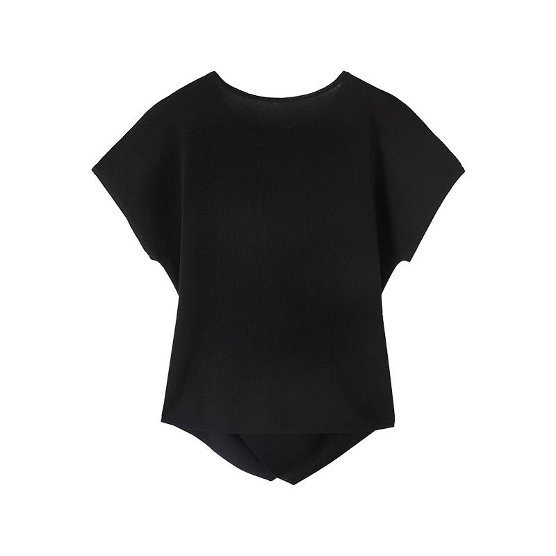 XIANGYING T Shirts Women's Crew Neck Moderate Nipped In Waist