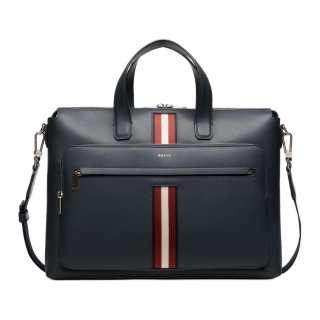 BALLY Calfskin Briefcase Men's Blue