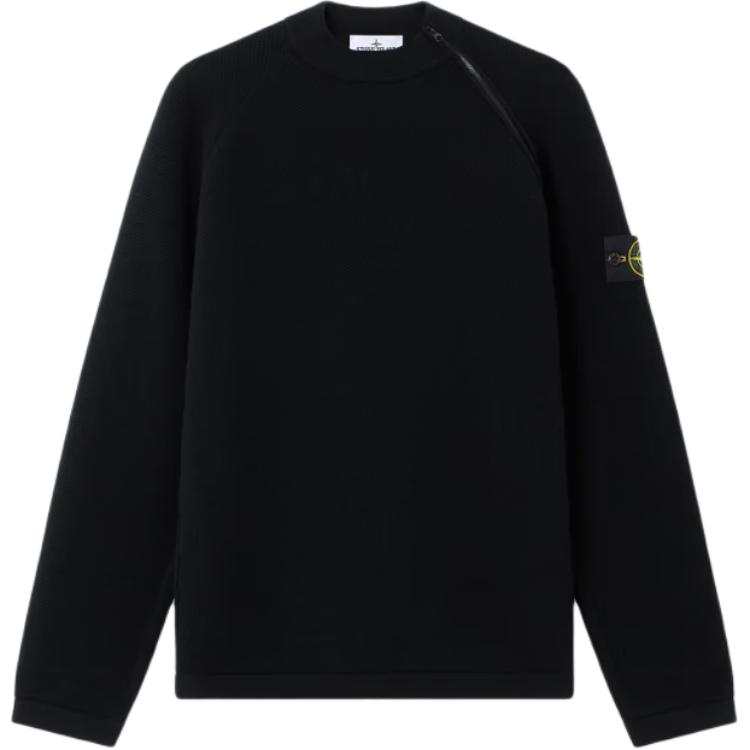 STONE ISLAND Logo Patch Zip Detailed Jumper