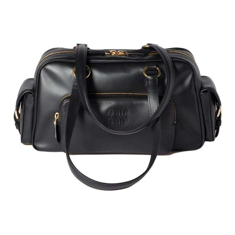 MIU MIU Calfskin Handbag Regular Women's Black