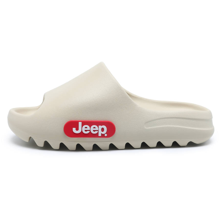 Jeep EVA Cushioning Slide Slippers Unisex Ecru