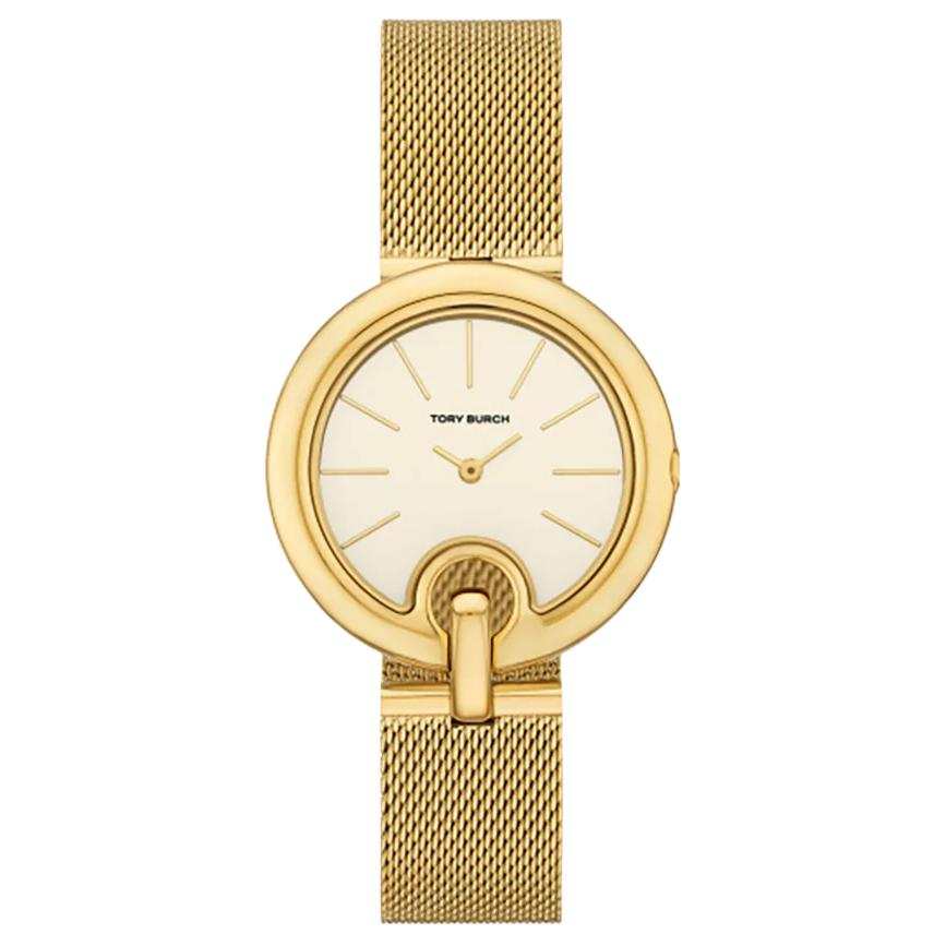 TORY BURCH Wrist Watches Quartz Movement Stainless Steel Strap 36mm Gold Dial Women's Watch