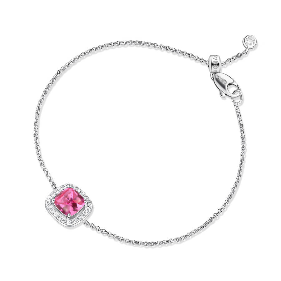 Apm Monaco 925 Sterling Silver Synthetic Cubic Zirconia Bracelets Women's Carmine