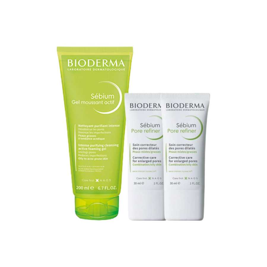 BIODERMA BEIDEMA Refreshing Lotion Skincare Sets Oil Control And Minimizing Pores 200ml+30ml*2