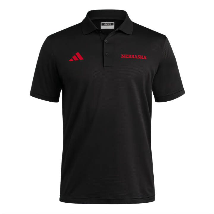 Adidas Adidas Free Shipping With AdiClub Nebraska Cornhuskers Coaches Ottoman Polo