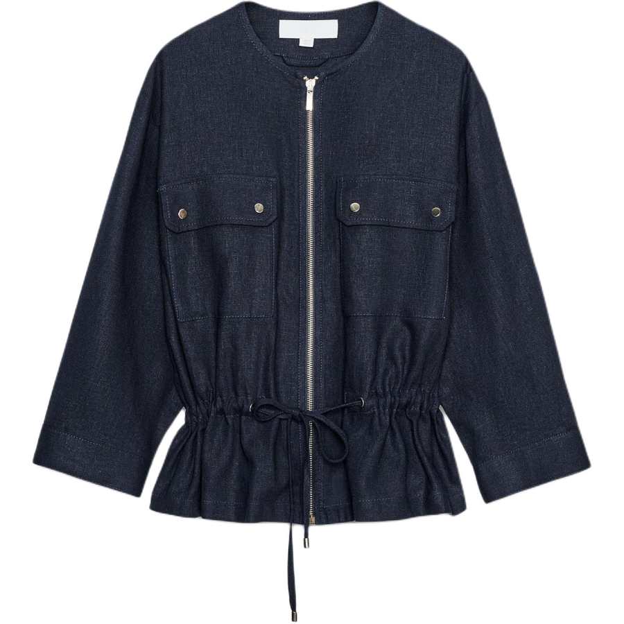 ZARA Jackets Women's Sea Blue Crew Neck Moderate Other