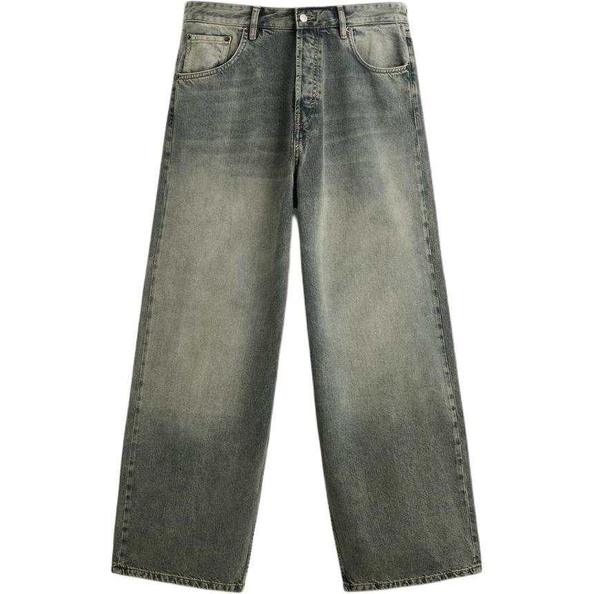 ZARA Jeans Men's Blue/Green Moderate Wide Leg Pants
