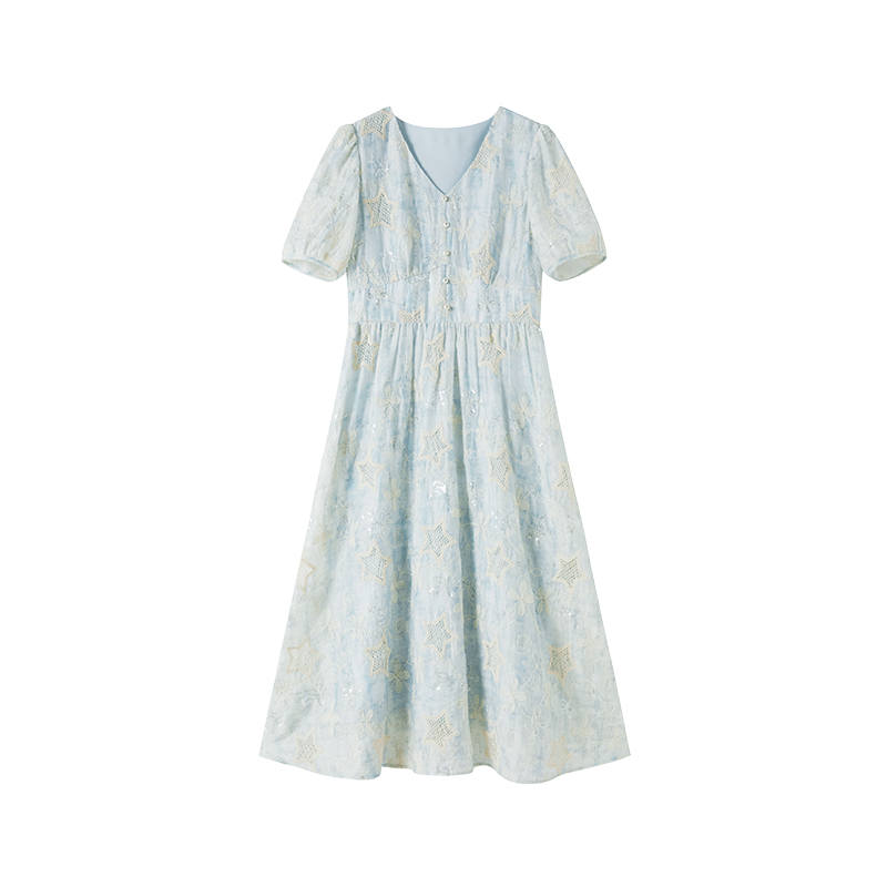 XIANGYING Short Sleeved Dress Women's