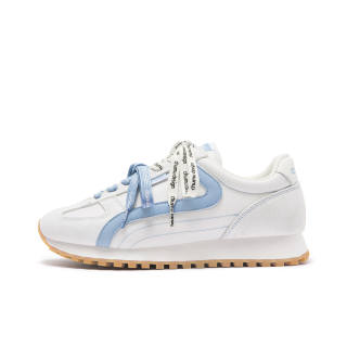 CHUMU Cushioning Abrasion Resistant Breathable Low top Casual Shoes Unisex White Blue