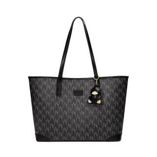 NUCELLE PVC Shoulder Bag Medium Large Women's Stardust Black