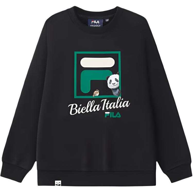 FILA KIDS X Panda Factory Kids Sweatshirts Crew Neck Moderate