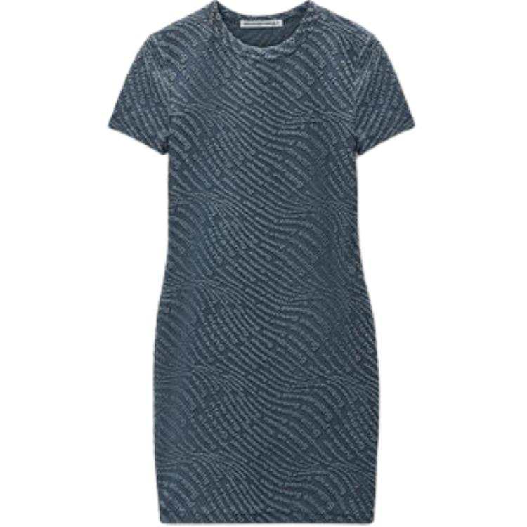 Alexander Wang short-sleeve logo-embossed dress
