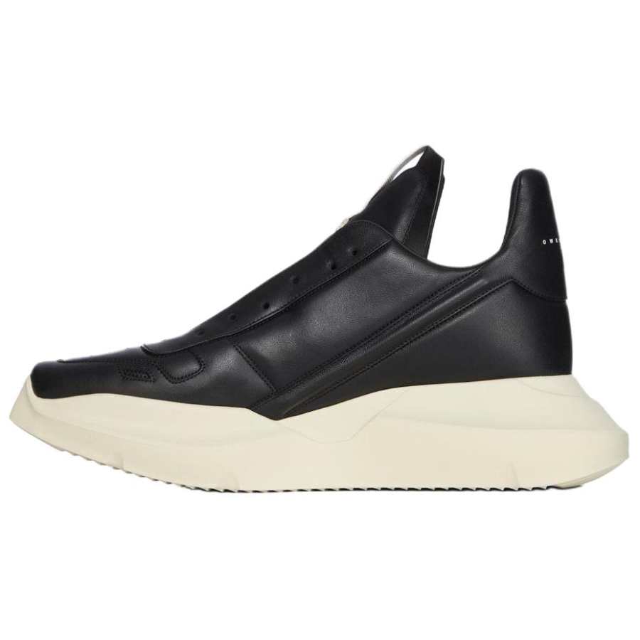 RICK OWENS RICK OWENS/RO GETH Cow Leather Low top Casual Shoes 6Cm Men's Black