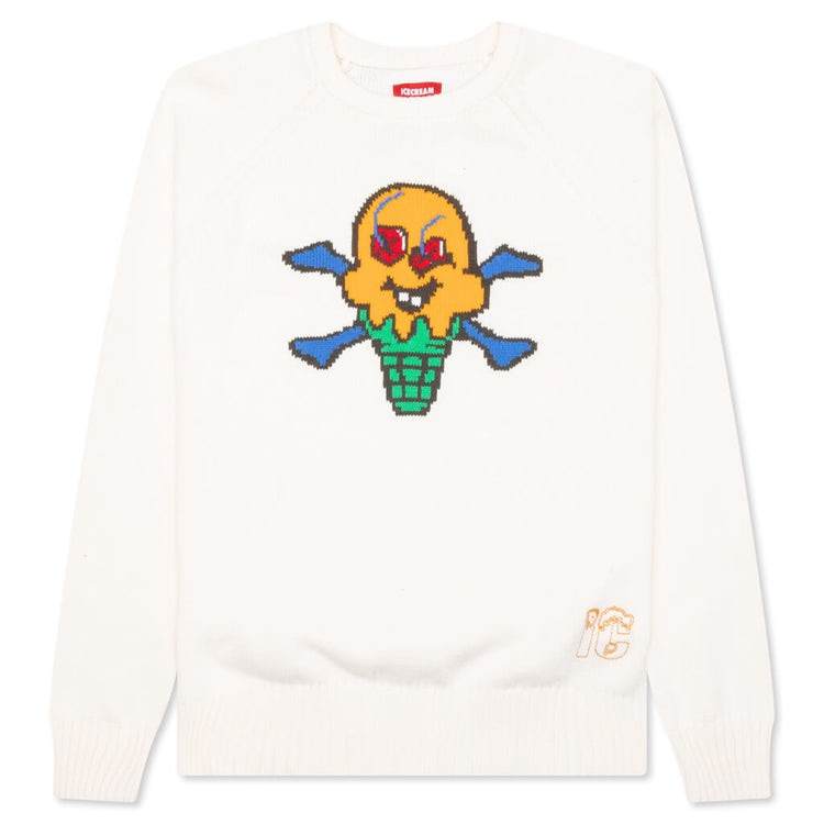 Ice Cream Ice Cream Sweaters Unisex Whisper White Crew Neck Moderate