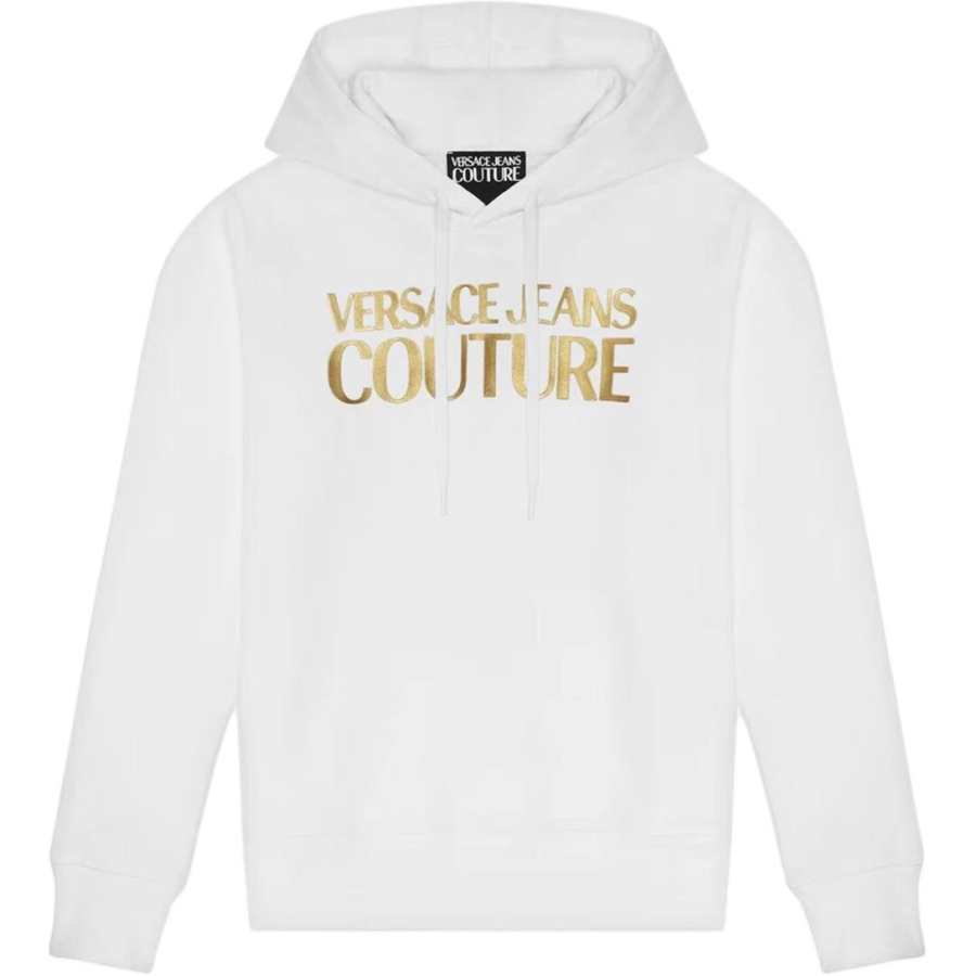 VERSACE JEANS COUTURE 【Previous Season】logo-print metallic hoodie