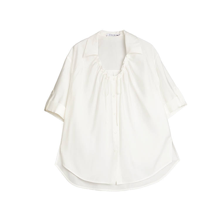 ELLE Shirts Women's Lapel Moderate Shirt