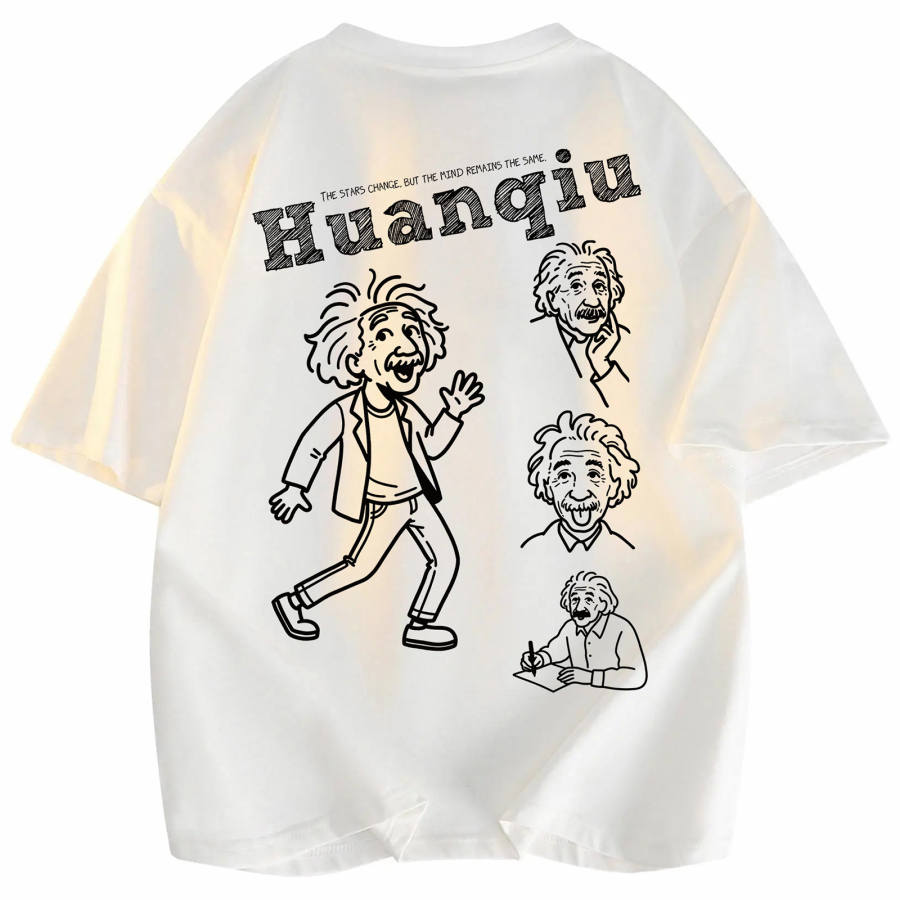 HUANQIU T Shirts Unisex Crew Neck Moderate Heavyweight
