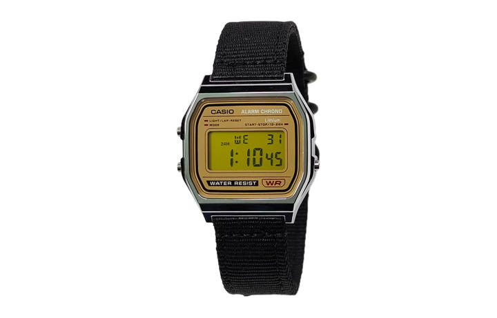 CASIO CASIO Custom Collection Quartz Movement Nylon Strap Watch Men's Watches Gold Dial
